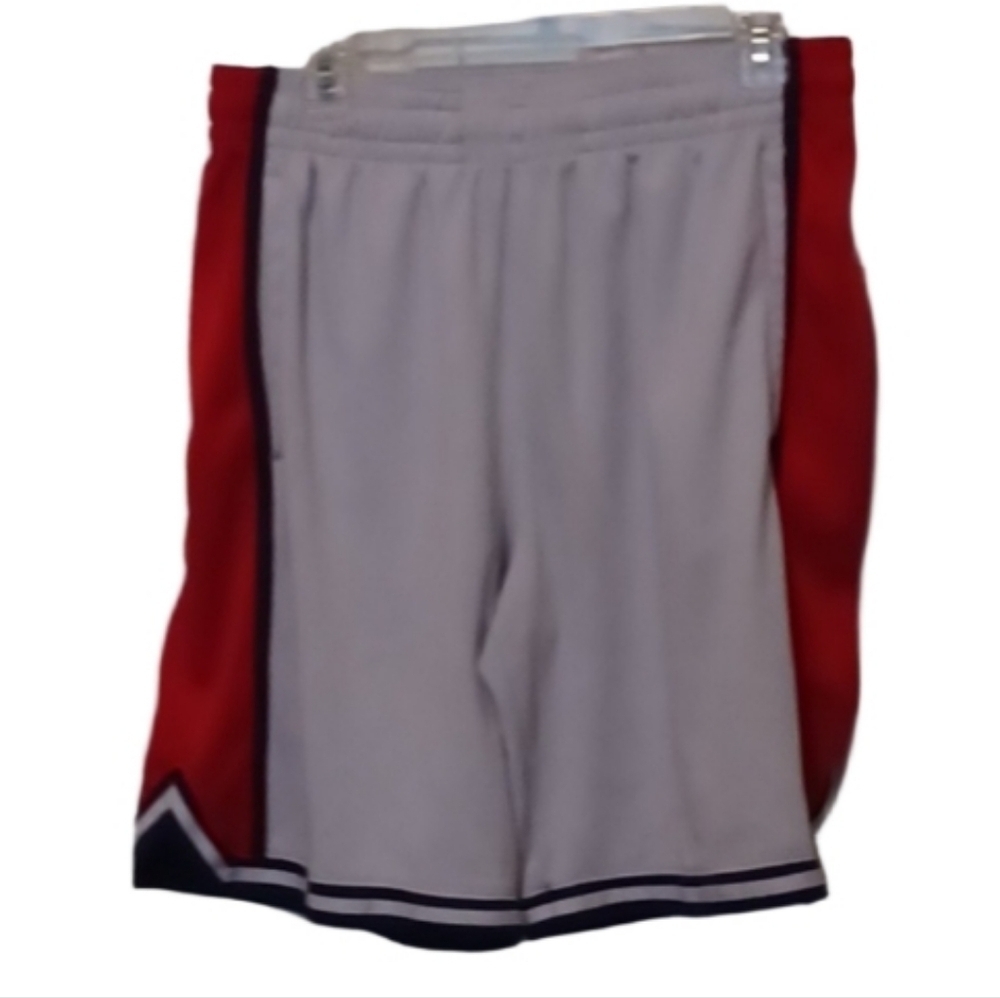 -- Spalding Red and White Athletic Basketball Shorts